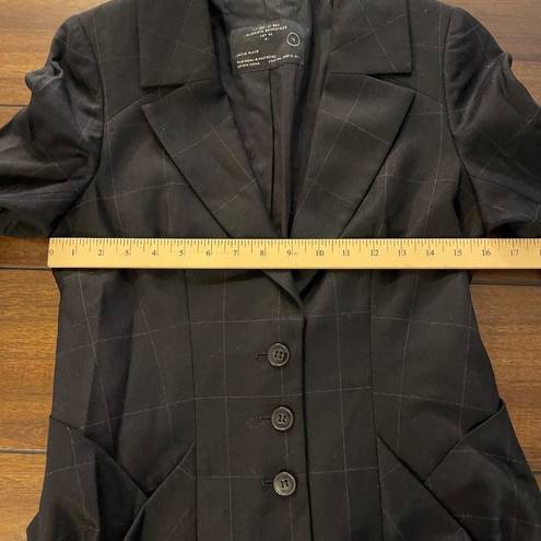 ALLSAINTS NWOT  Spitafields Women's Plaid Blazer size 12 black 100% wool