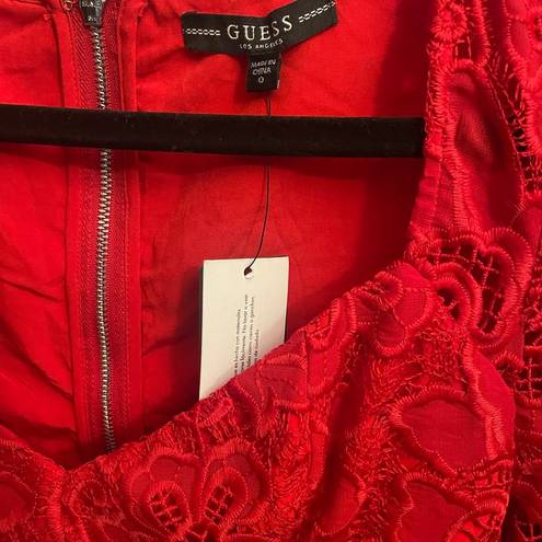 GUESS - Women's Dakota Flame Red Dress ~ NWT ~ Sz 0