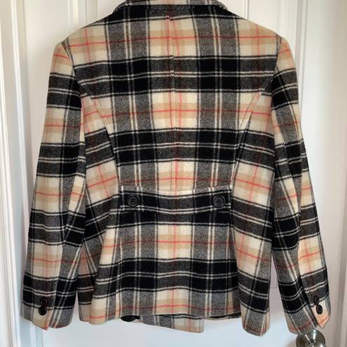 Chadwick's 100% Wool plaid Peacoat 8P