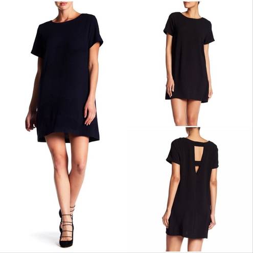 Bobeau  Cutout Ladder Back Crepe Shift Tee-Dress