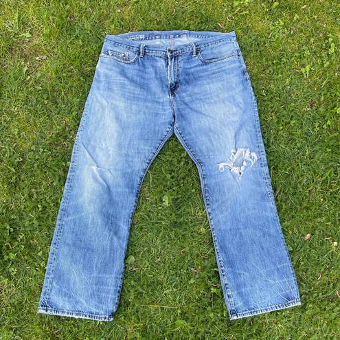 Gap 1969 Y2K  Whiskered Authentic distressed cotton ringspun denim jeans 40x30