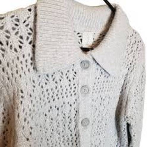 Joie Crochet Gray Cardigan