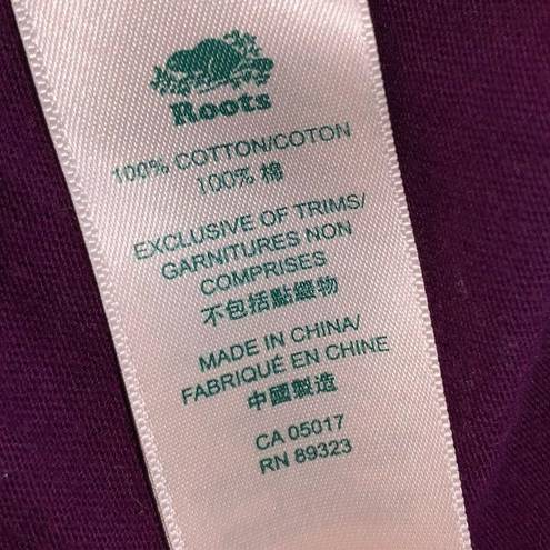 Roots  Athletics Canada Purple Short Sleeve Tee