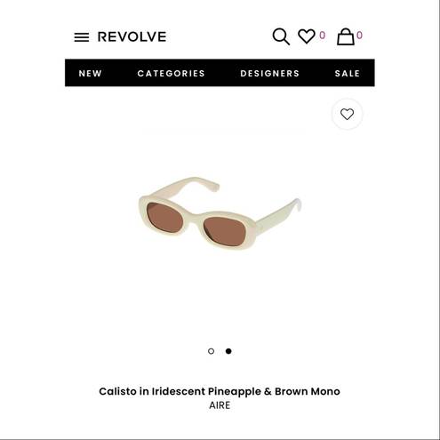 Revolve NWT  x AIRE Calisto Sunglasses in Iridescent Pineapple & Brown Mono