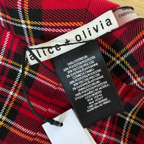 Alice + Olivia  Wheaton Reversible Plaid Wrap Blazer