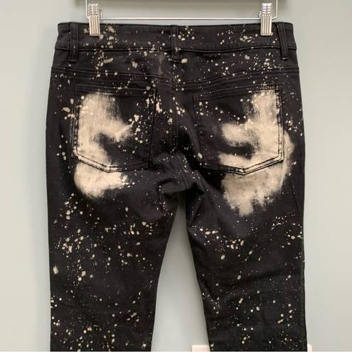 Tripp NYC  Daang Goodman Patched Studded Paint Distressed Jeans Black 28