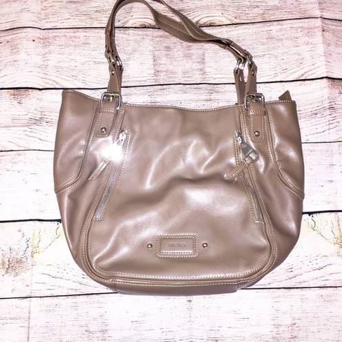 Nine West  Tan tote style purse "cruelty free"