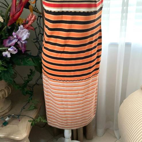 Uniqlo NWT MARNI  Merino Wool Blend Striped Sleeveless Knitted Dress Dark Brown S