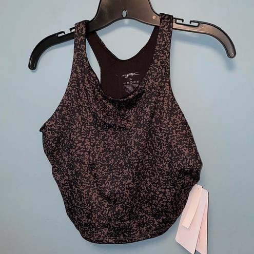 Gottex G by  Crop Top with Built in Bra in Gravel Size XL