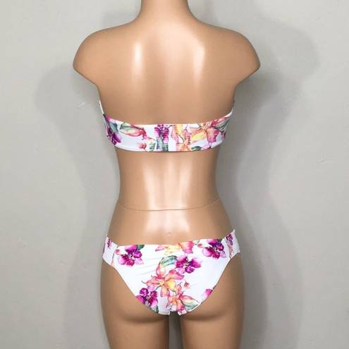 PilyQ New.  floral bikini set with reversible top. 2-way. NWOT