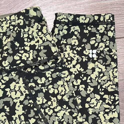 Sweaty Betty  Power Pocket Green Undercover Floral Print 7/8 Leggings Size Medium