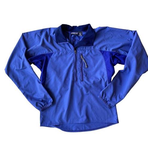 Patagonia  Windbreaker Rain Jacket Unisex Small Blue Stetch Panels  Zippe…