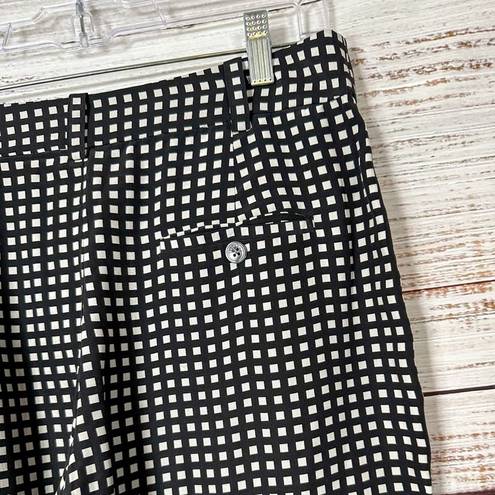 Equipment  Bergen 100% Silk Checkered Cropped Pants, EUC, Size 6, MSRP $340