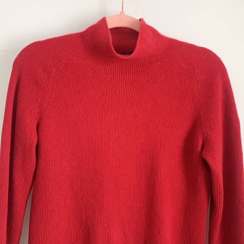 Tahari  Red Mock Neck 100% Cashmere Sweater Medium