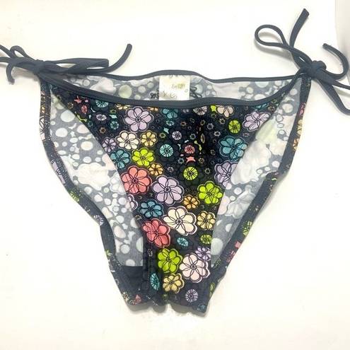 Body Glove  Small Floral Tie Bikini Bottoms. EUC.