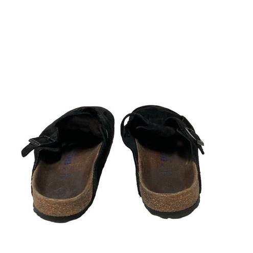 Birkenstock  Boston Black 41 Suede Slip On Clog unisex M 8/8.5- W 10/10.5