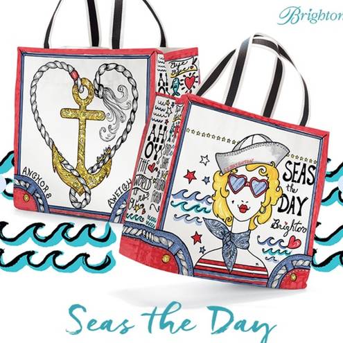 Brighton Seas the Day Canvass Tote NWT