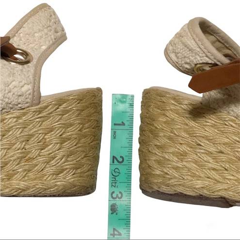 Ralph Lauren  Crochet Espadrille Wedge Sandals