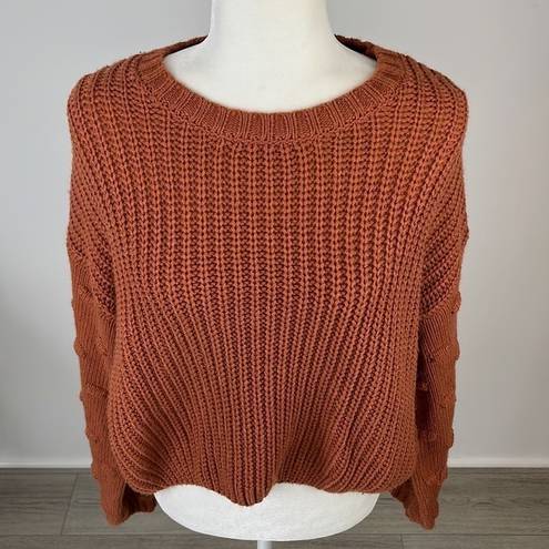 The Moon  & Madison Orange Knit Pullover Sweater Size M