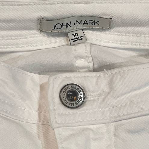 John Mark  White Bell Bottom Pants
