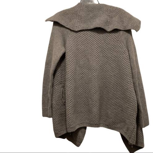 Vince  Grey Yak/Wool Honeycomb Knit Jacket Cardigan