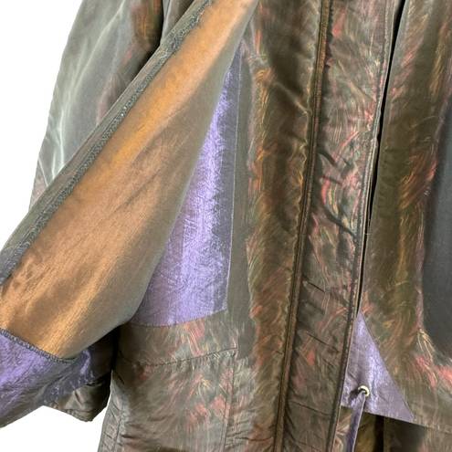 Mulberry  Street Vintage Long Padded Shimmery Lined Full Zip Jacket Size S