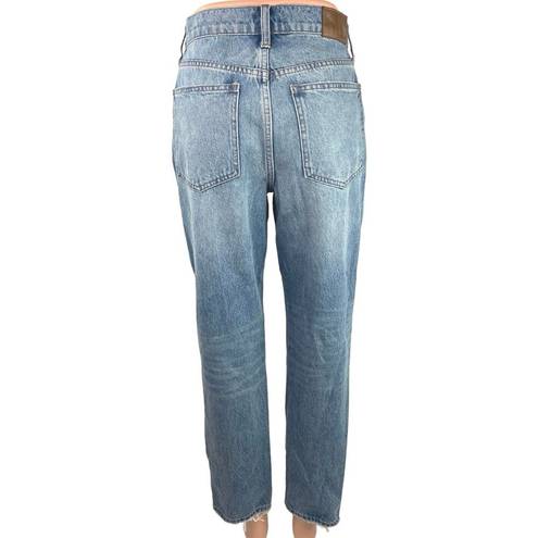 Madewell  Blue The Perfect Vintage Tapered Rip Knee High Rise Crop Denim Jeans 28