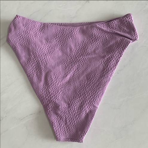 ONIA  Lavender Sabrina Bikini Bottoms Croc Texture