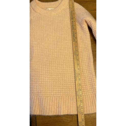 Lou & grey  Pink Waffle Knit Sweater Crewneck Alpaca/Nylon/Acrylic Size XSmall