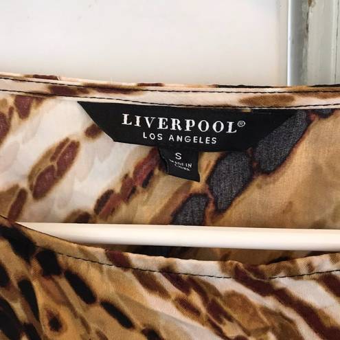Liverpool  Animal Print Long Sleeve Blouse