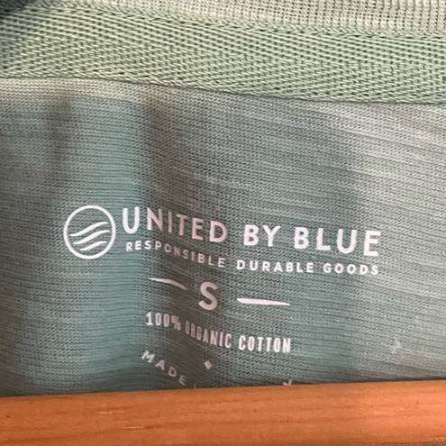 United by Blue NEW  "Save Our Seas" Mint Green V Neck Short Sleeve Tee Small