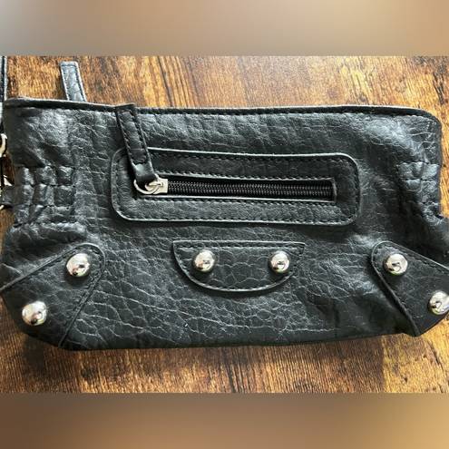 Chateau  | studded faux leather wristlet