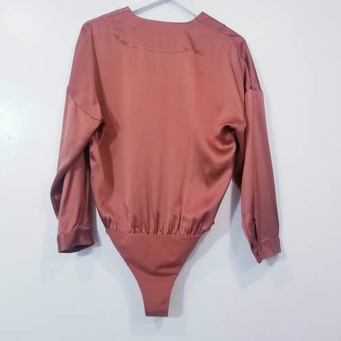 Michelle Mason  Silk Bodysuit Long Sleeves