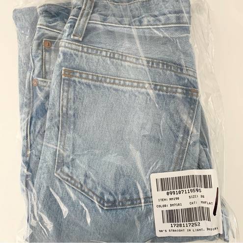 Madewell NWT  The '90s Straight Jean Mercer Wash Blue