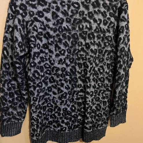 Rebecca Taylor La Vie  Jacquard Leopard Print Cardigan Small