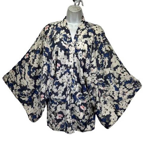 Sim & Sam  collarless draped kimono open cardigan Size S/M