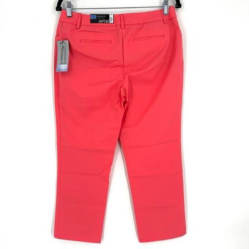 Apt. 9 NWT  Modern Fit Straight-Leg Capris Cropped Sunkissed Coral Size 4