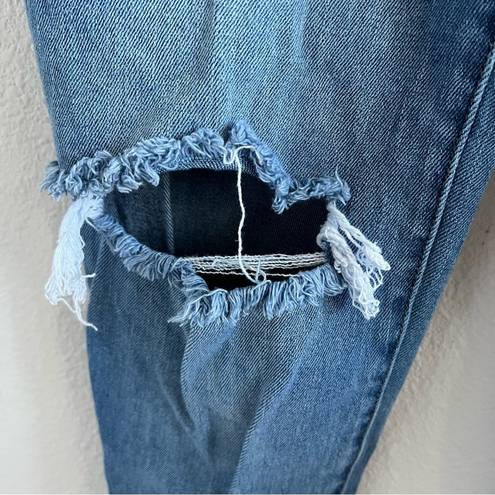 Abound  Exposed Button Fly Distressed Jeans Stretch 28