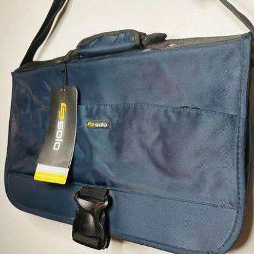 NWT SOLO Navy Expandable 15.6” Laptop Messenger Briefcase Shoulder Bag