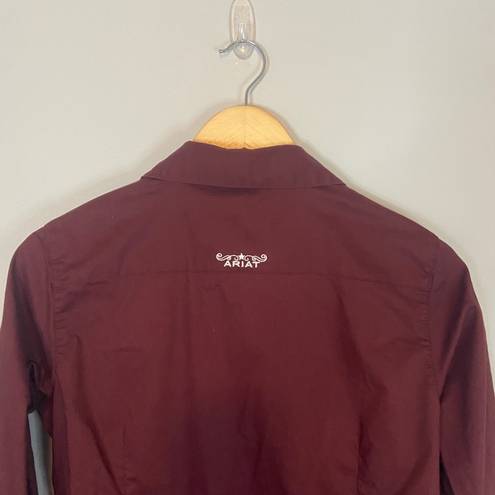 Ariat Real Maroon Fitted Button Up