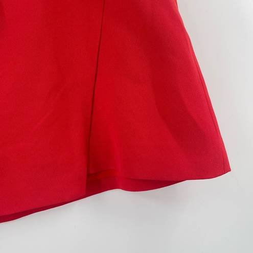 Alice + Olivia  Skirt Size 12 NWT Lilia Mini Red Bright Poppy Designer Luxury