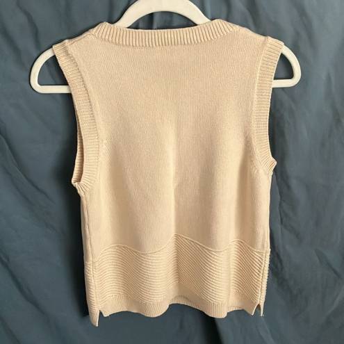 Ann Taylor Factory: Cream Colored Sweater Vest- Office/Business/Work- M