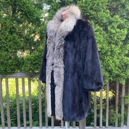 Size 14 Genuine Mink fur & Fox Princes Coat