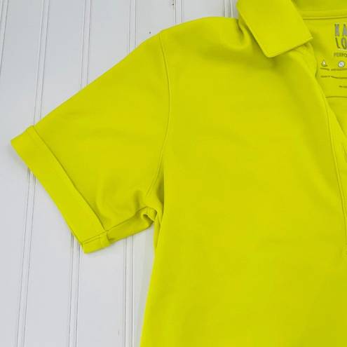 Polo Kate Lord Performance Short Sleeve Golf  Shirt Size Small Yellow Pullover