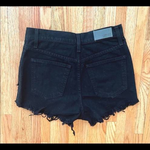 LF NWT  Carmar Black Denim Distressed Shorts‎ Sold Out Online Size 25