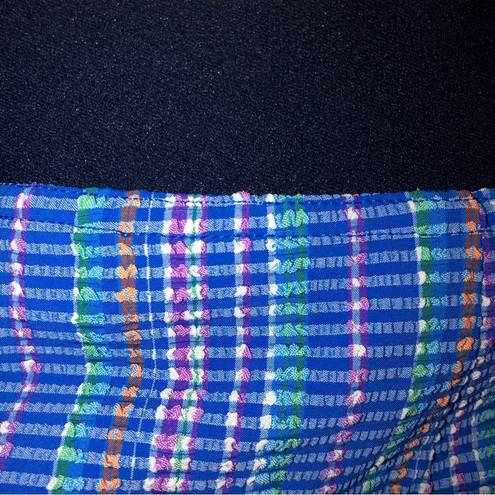 Polo  Golf Ralph Lauren Skort Blue Rainbow Stripe Textured pull on Large