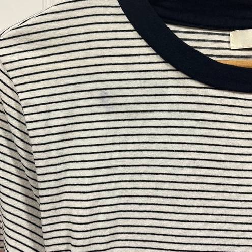 The Row All :  crewneck striped short sleeve dress