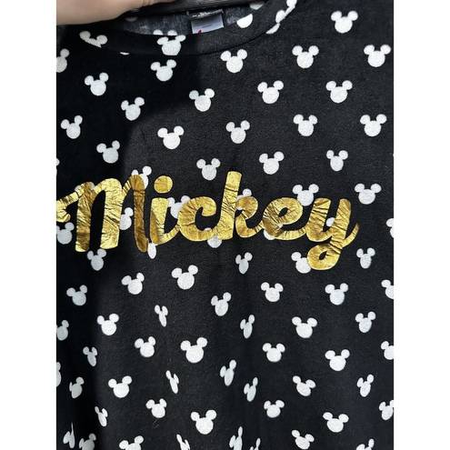 Disney Mickey Mouse Pajama Set Plus Size 2X 18W-20W Velvet Fleece Long Sleeve Black