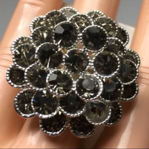 Style & Co Brand New . Pave Flower Stretch Adjustable Ring. Women's Fashion