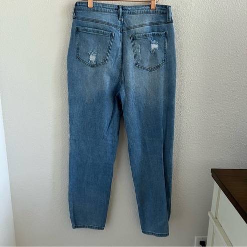 Abound  Exposed Button Fly Distressed Jeans Stretch 28